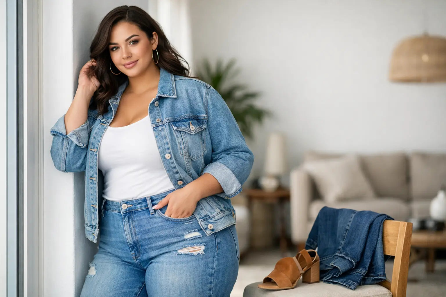 How to Style Plus Size Denim Right Now