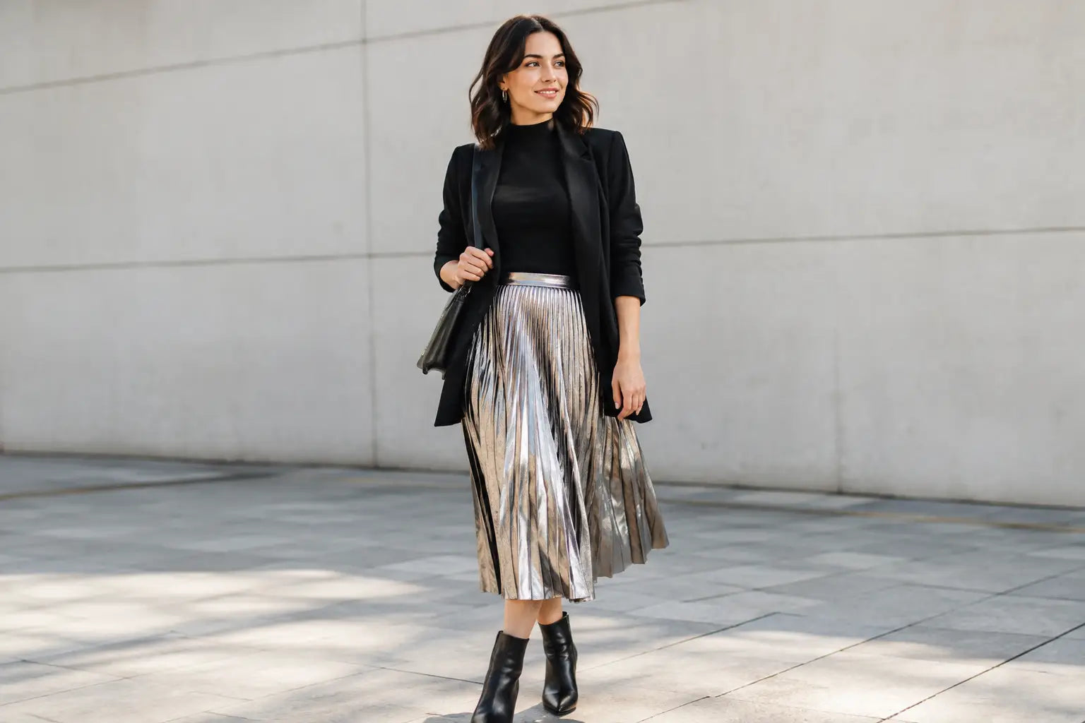How to Wear Metallic Skirts Without Playing Safe