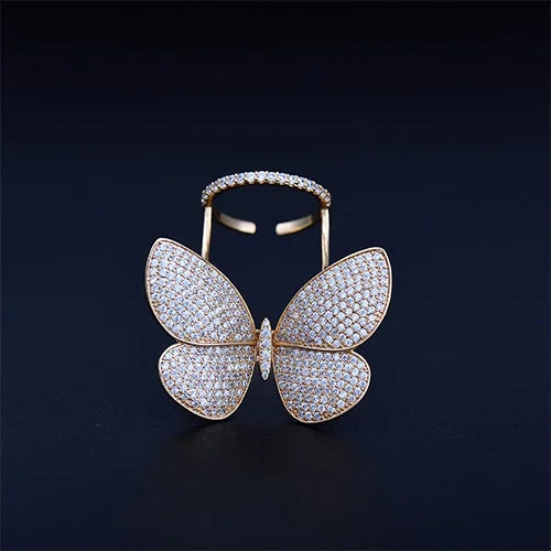 Butterfly CZ Ring - Korean Style Sparkle