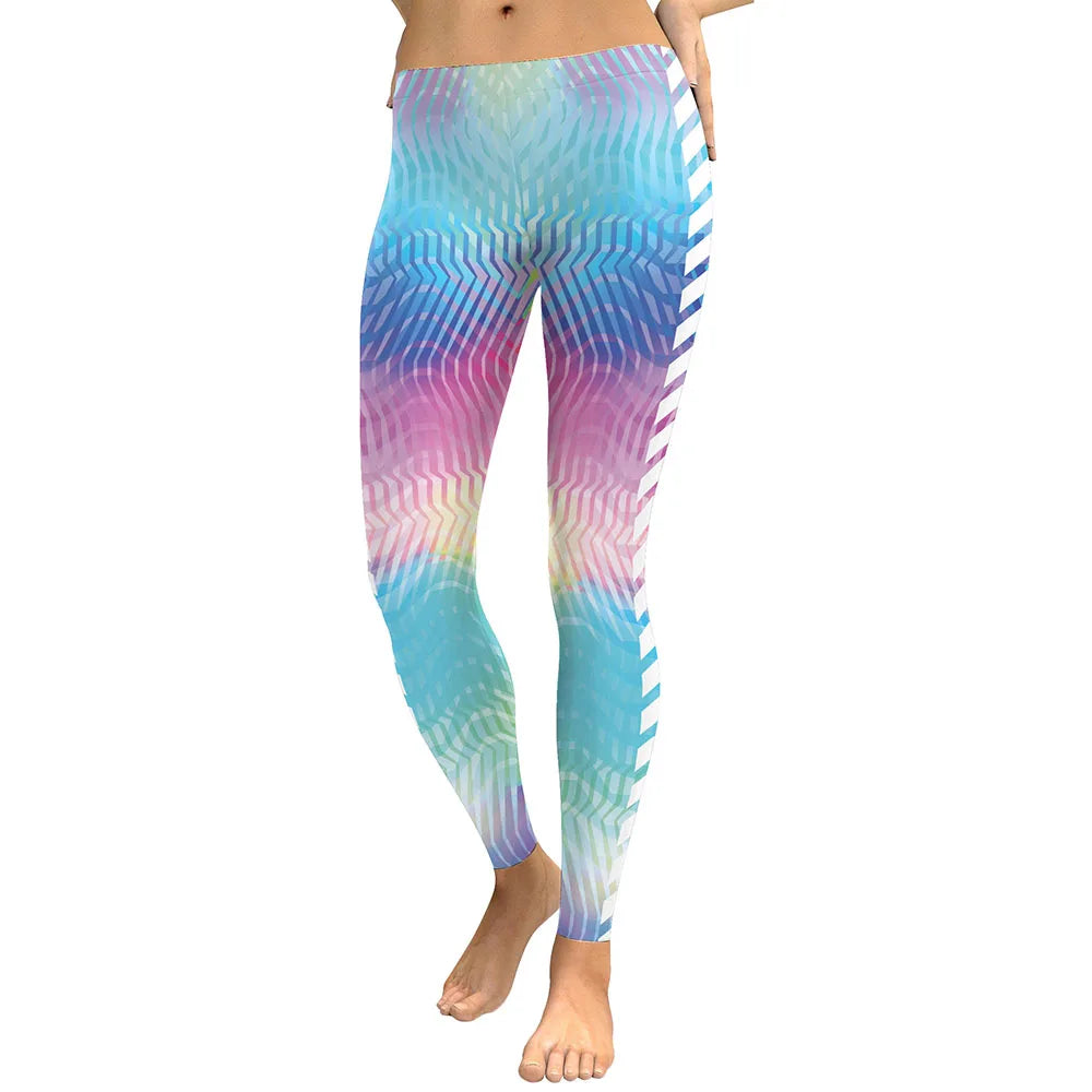 Unicorn Print Stretch Mid-Calf Leggings