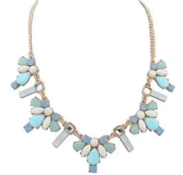 Vintage Gem Choker Necklace - Retro Statement Style