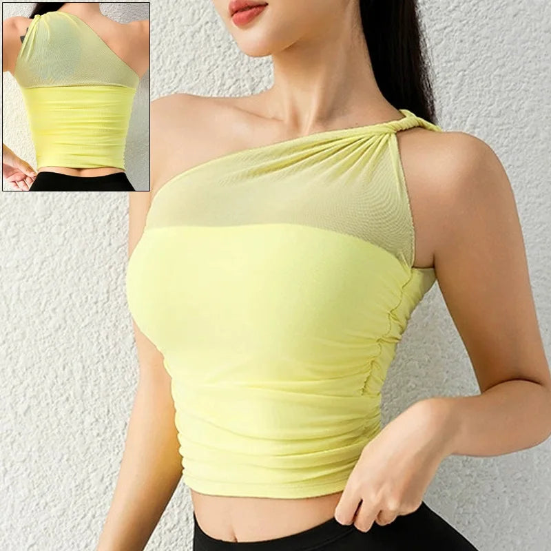 One-Shoulder Sports Bra - Yoga Ready