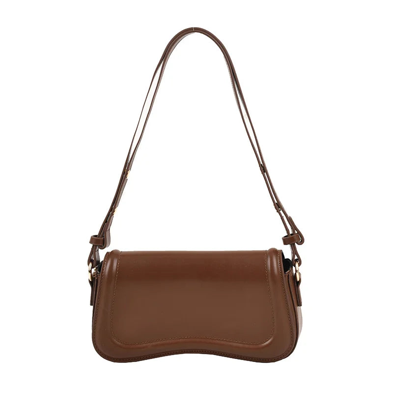 PU Leather Saddle Crossbody Bag