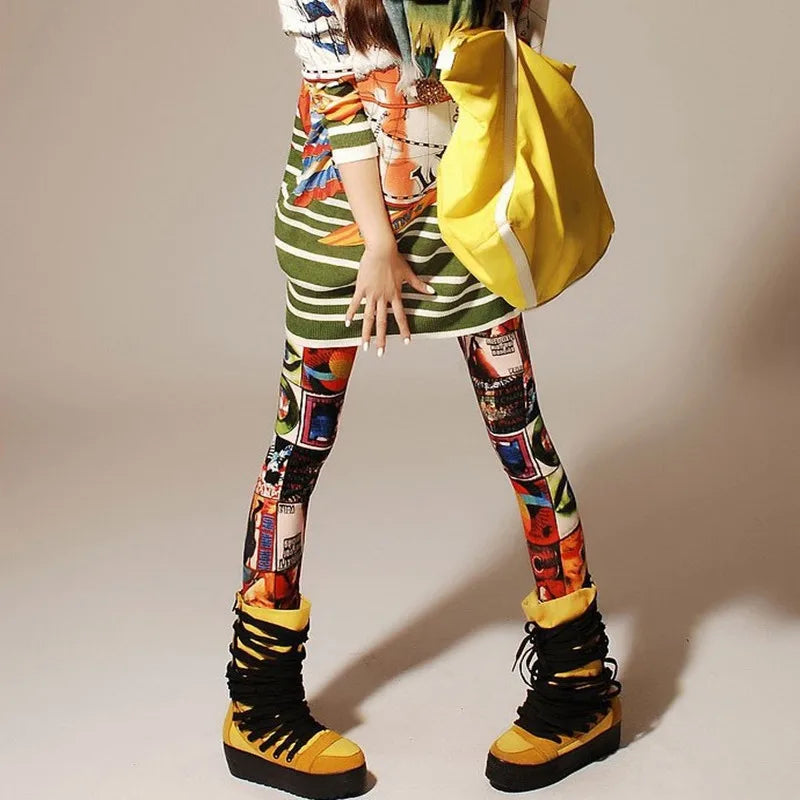 Leopard Print Colorful Leggings
