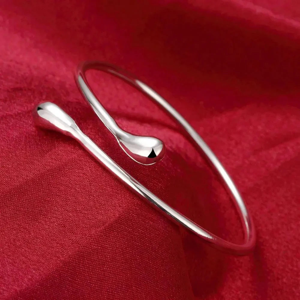 925 Sterling Silver Water Drop Bracelet - Gift-Ready Style