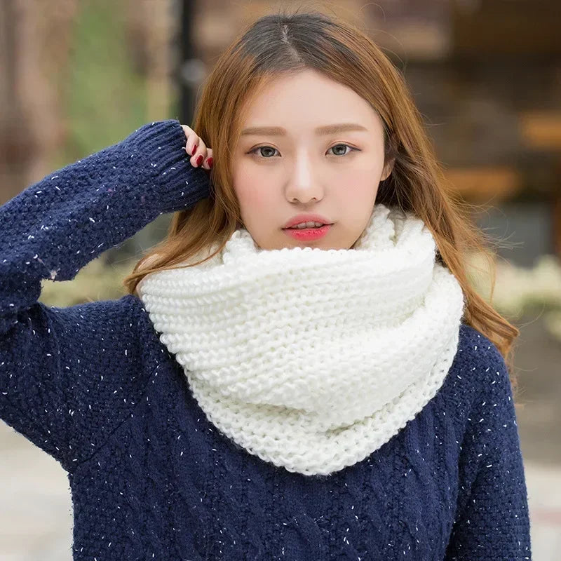 Knitted Necklace Scarf - Warm Winter Fashion Accent