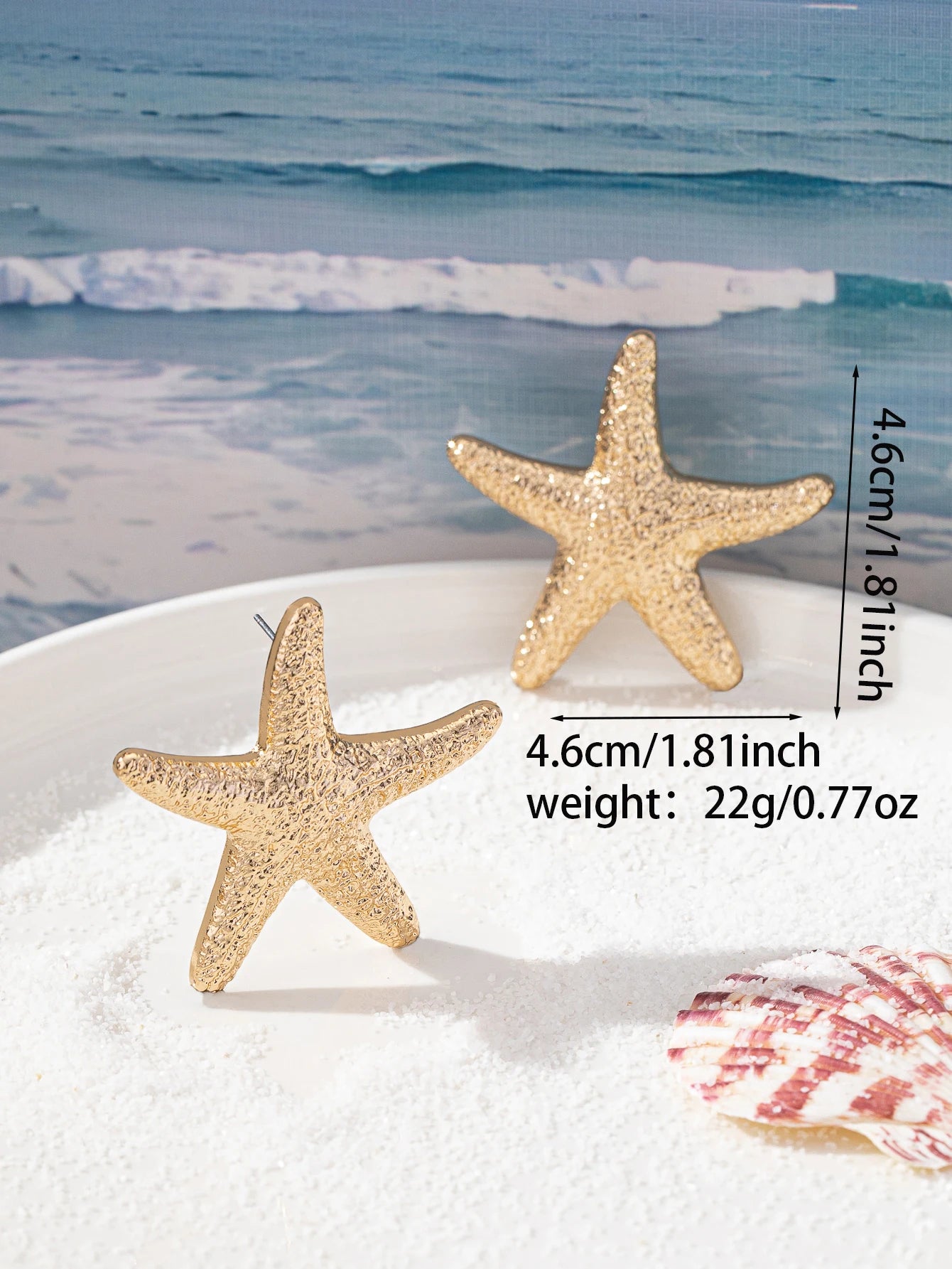Starfish Stud Earrings - Coastal Romantic Accent