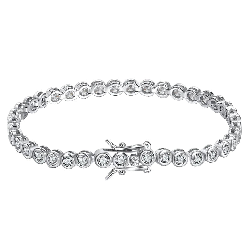 925 Sterling Silver Tennis Bracelet - Sparkling Detail