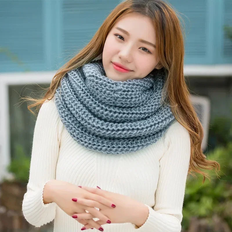 Knitted Necklace Scarf - Warm Winter Fashion Accent