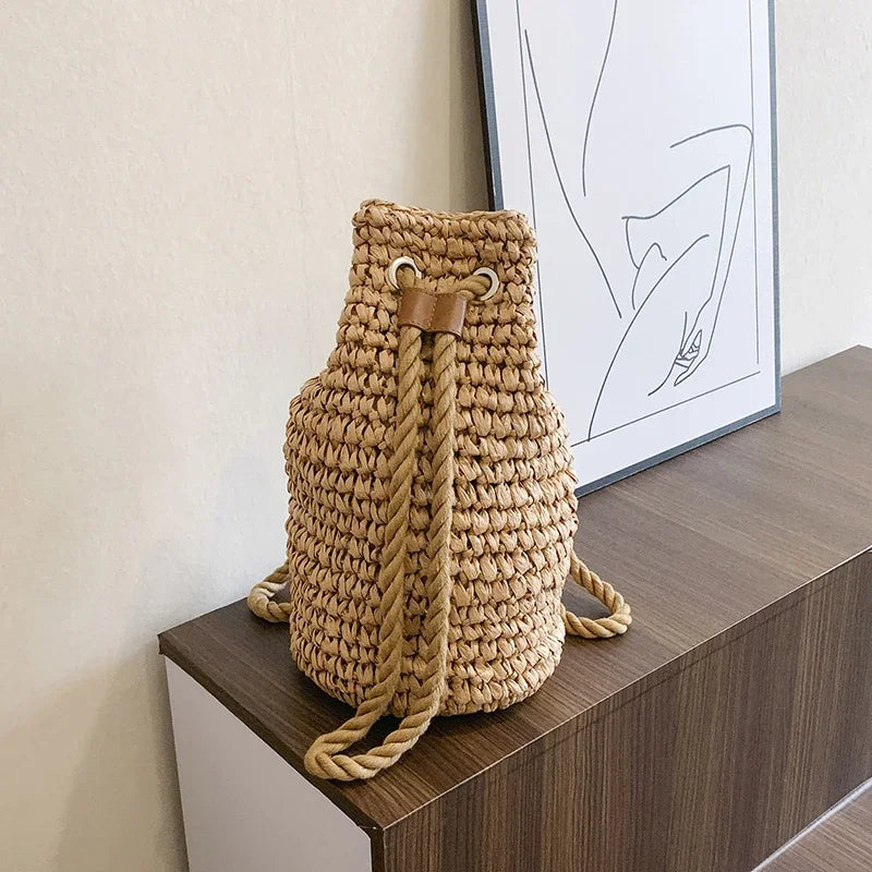 Straw Backpack - Summer Carry