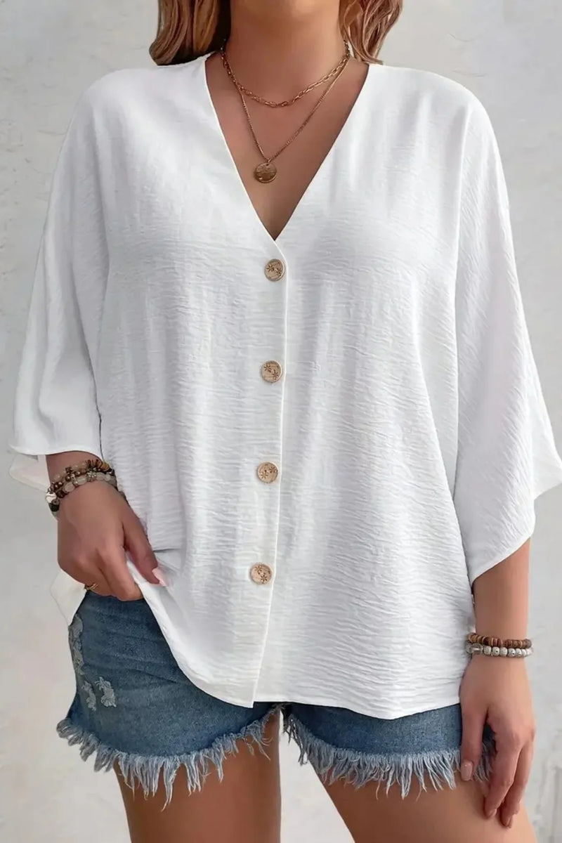 Gadinus Chiffon Button-Detail Blouse