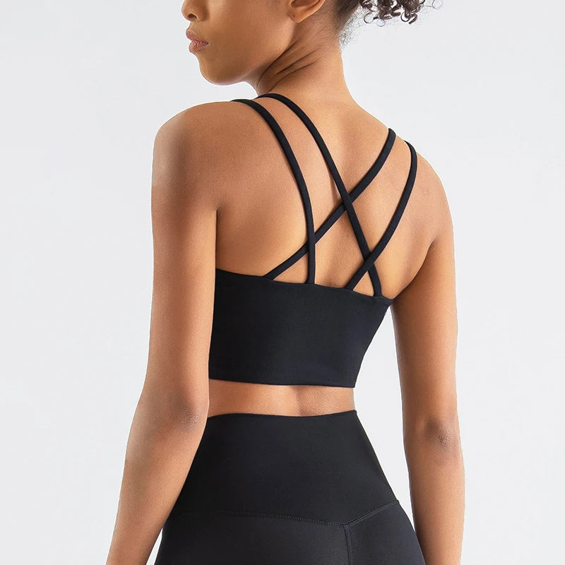 Cross-Back Sports Bra - Yoga Ready