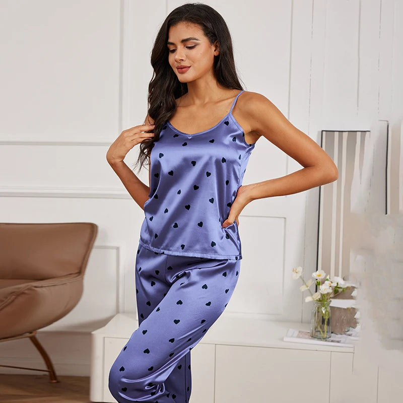 Satin Cami & Trousers Pajama Set