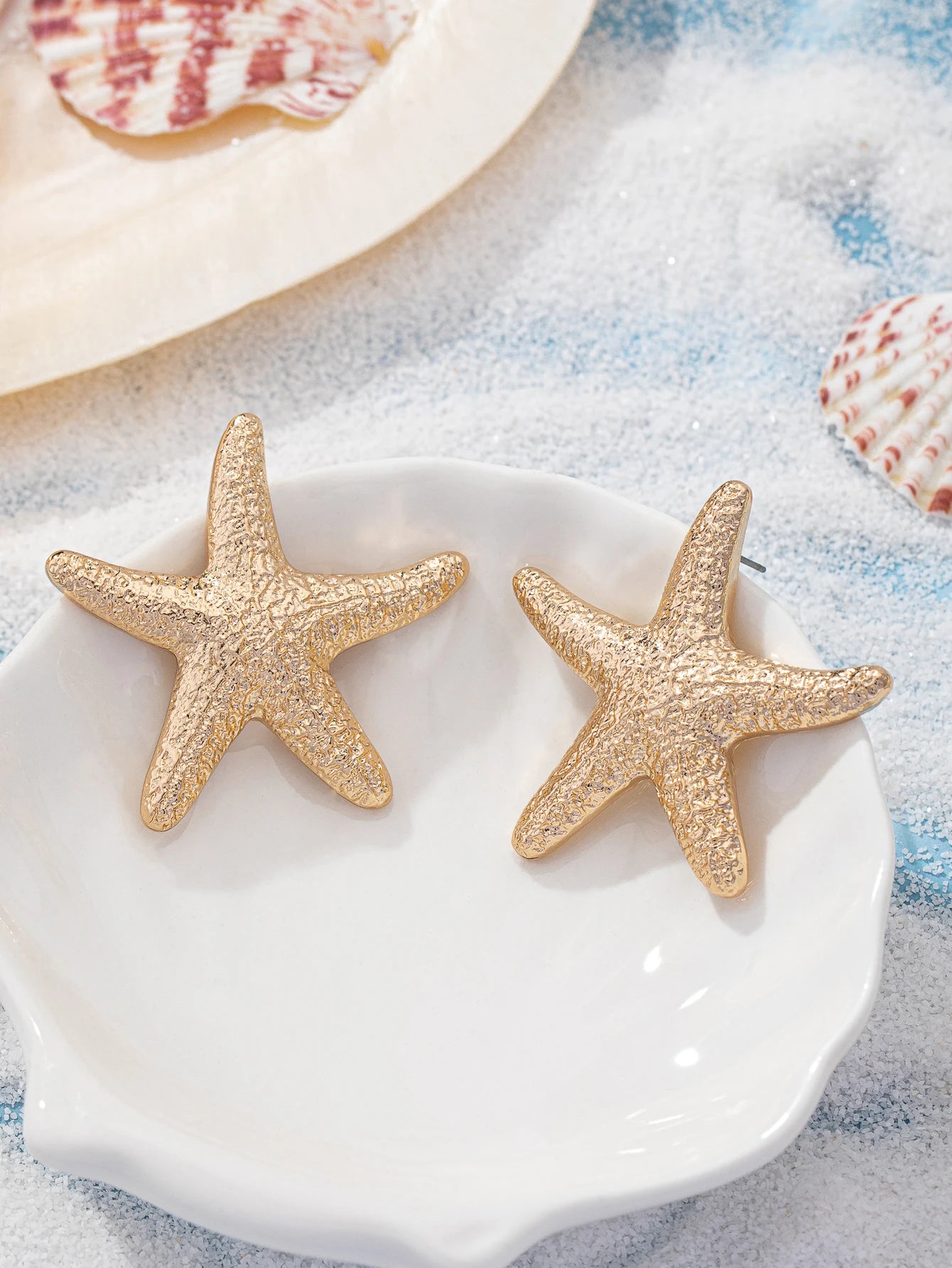 Starfish Stud Earrings - Coastal Romantic Accent