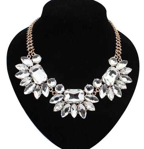 Vintage Gem Choker Necklace - Retro Statement Style
