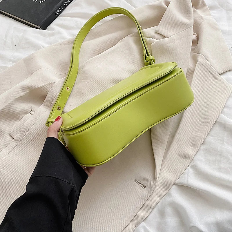 PU Leather Saddle Crossbody Bag