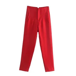High Waist Pencil Pants - Chic Office Trousers