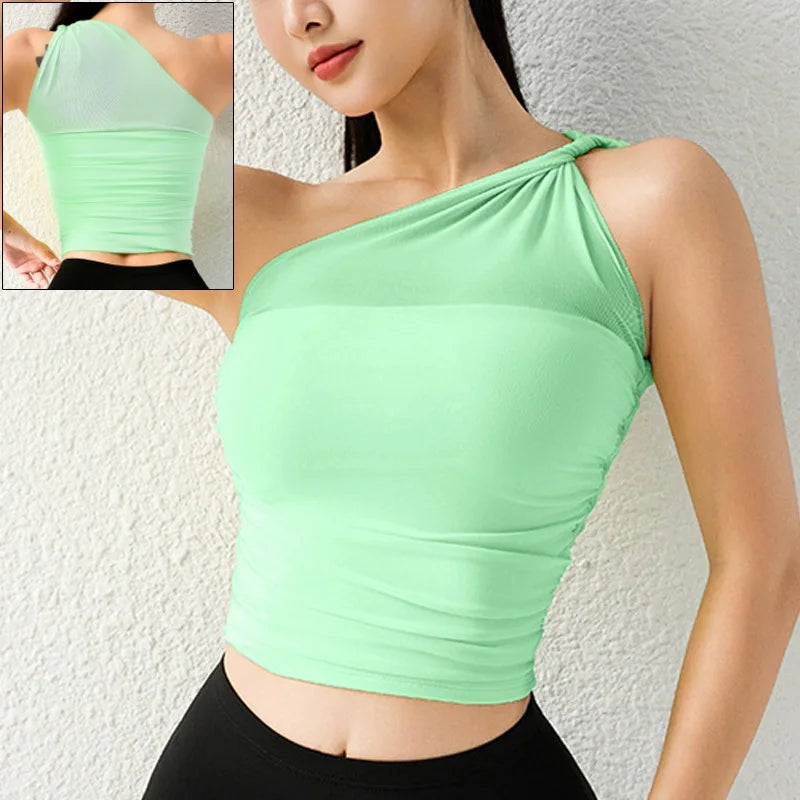 One-Shoulder Sports Bra - Yoga Ready