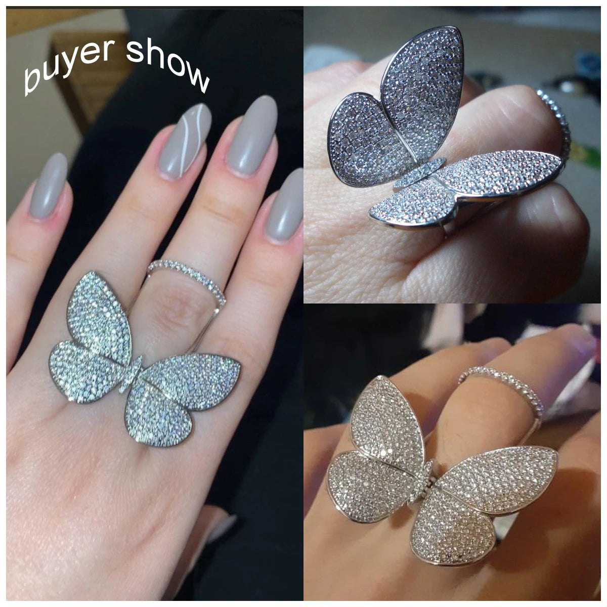 Butterfly CZ Ring - Korean Style Sparkle