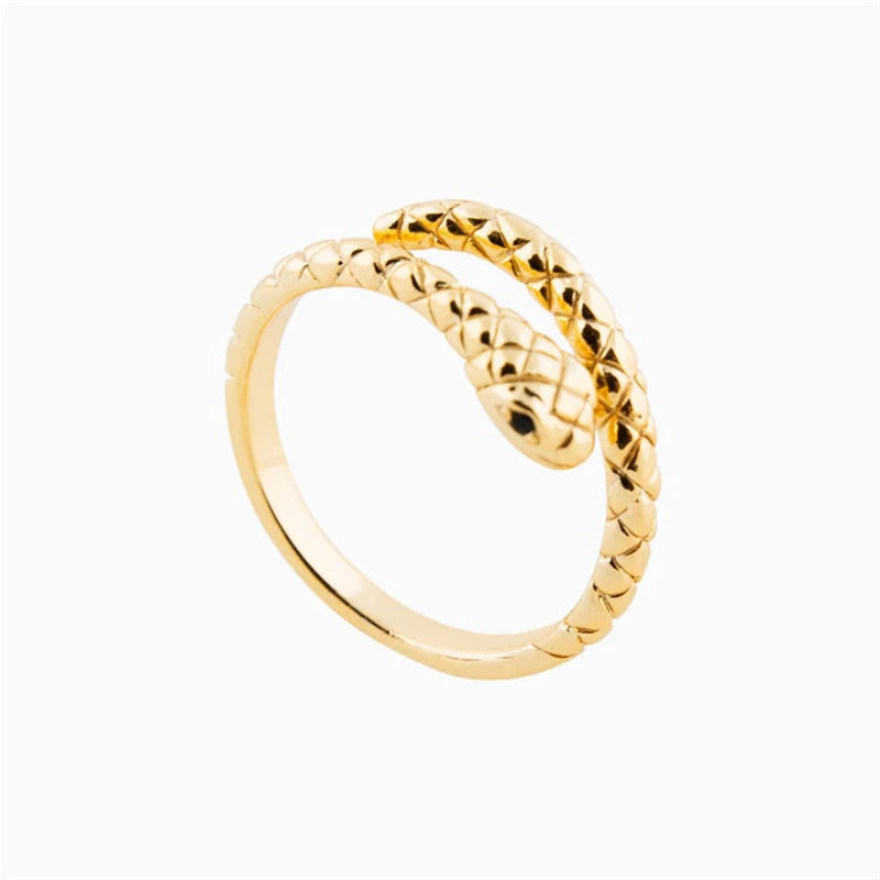 925 Sterling Silver Snake Ring - Open Adjustable Design