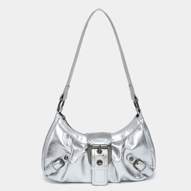 PU Leather Y2K Shoulder Bag - Retro Finish
