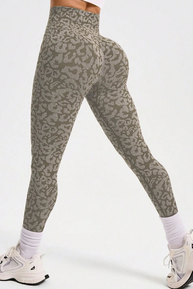 Leopard Print Yoga Leggings - Sculpting Fit