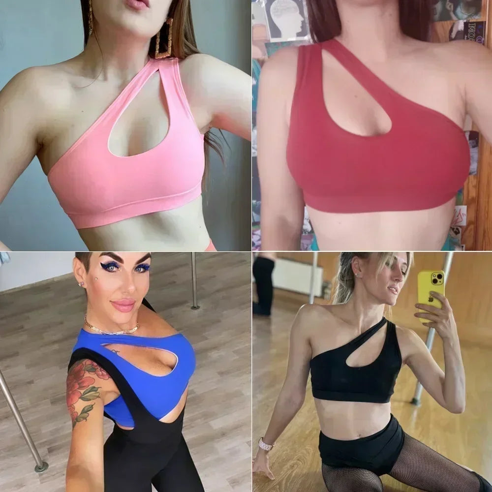 One-Shoulder Sports Bra - Yoga Ready