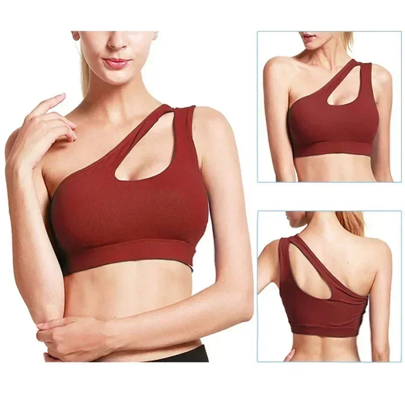 One-Shoulder Sports Bra - Yoga Ready