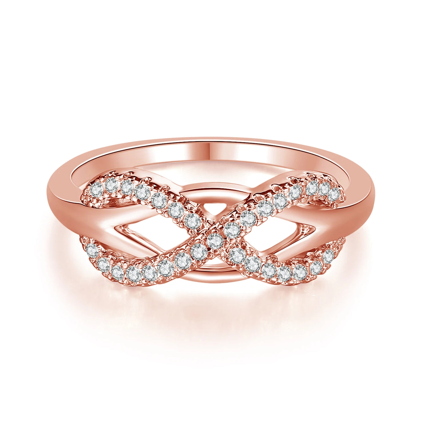 Infinity Love Ring - Two Tone Promise Band