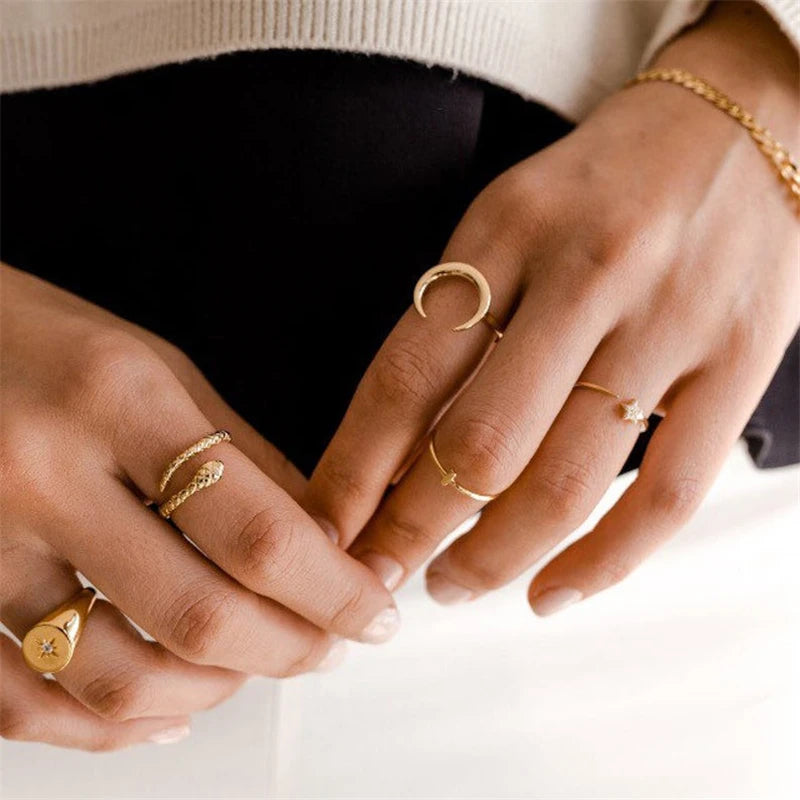 925 Sterling Silver Snake Ring - Open Adjustable Design