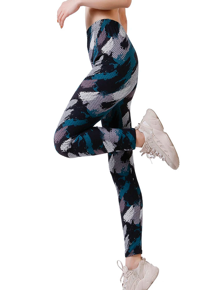 Graffiti Print Ankle Leggings