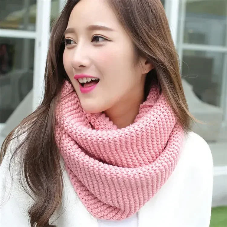 Knitted Necklace Scarf - Warm Winter Fashion Accent