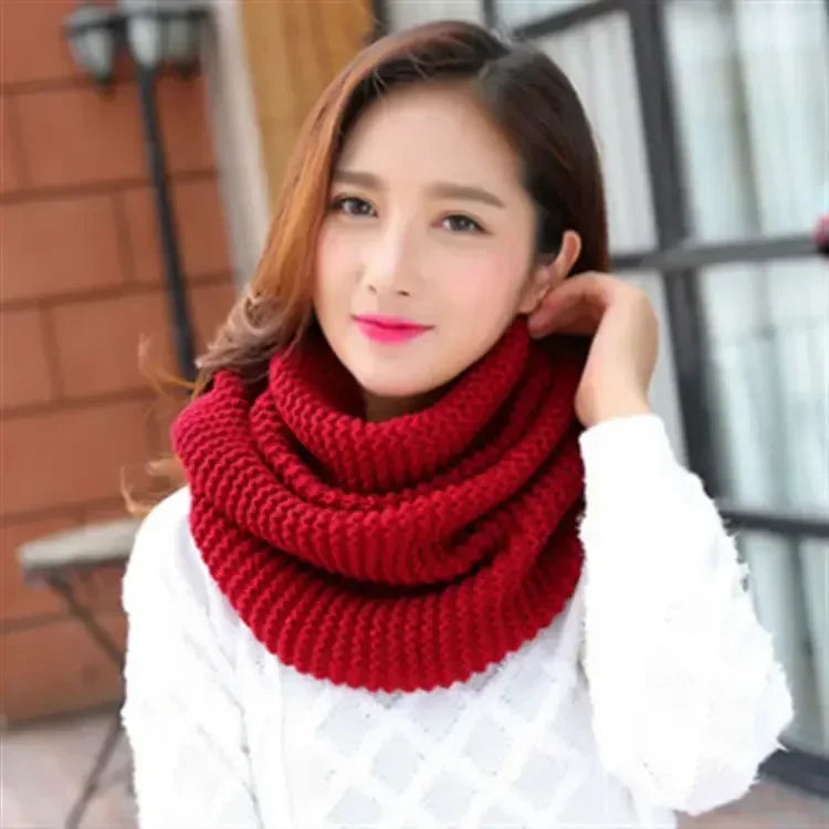 Knitted Necklace Scarf - Warm Winter Fashion Accent
