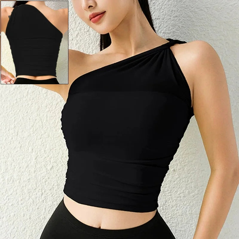 One-Shoulder Sports Bra - Yoga Ready