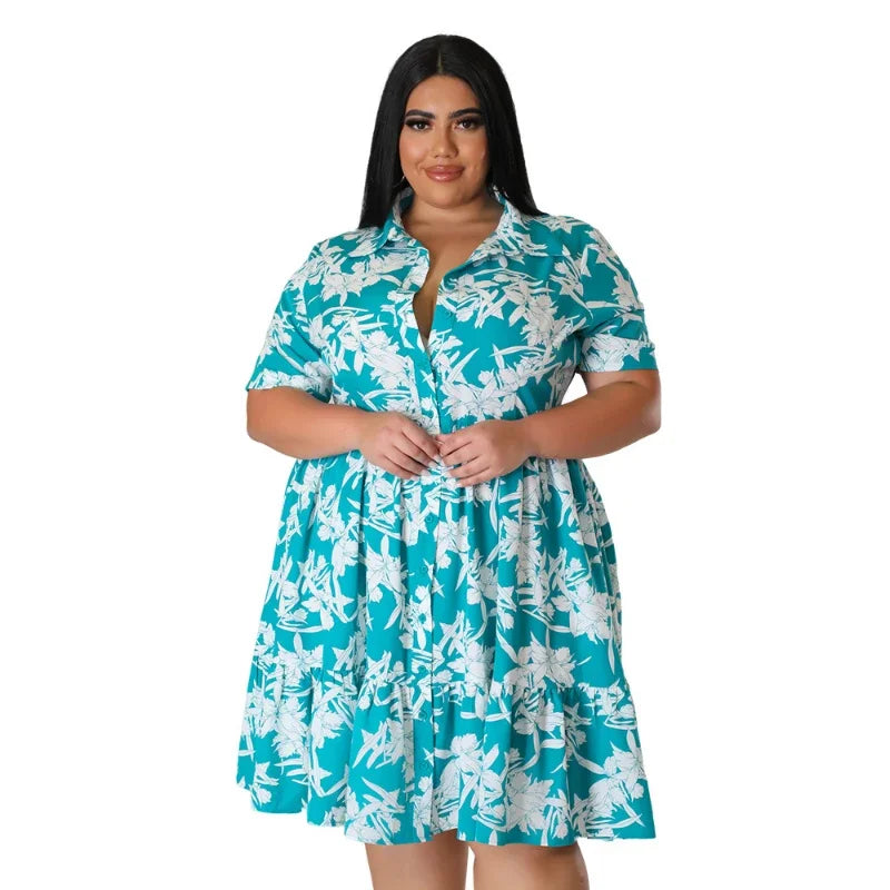 Floral A-Line Midi Dress - Casual Party Style