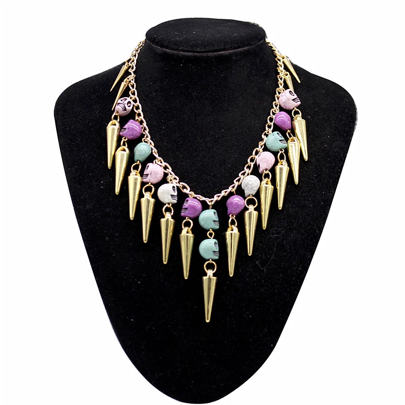 Vintage Gem Choker Necklace - Retro Statement Style