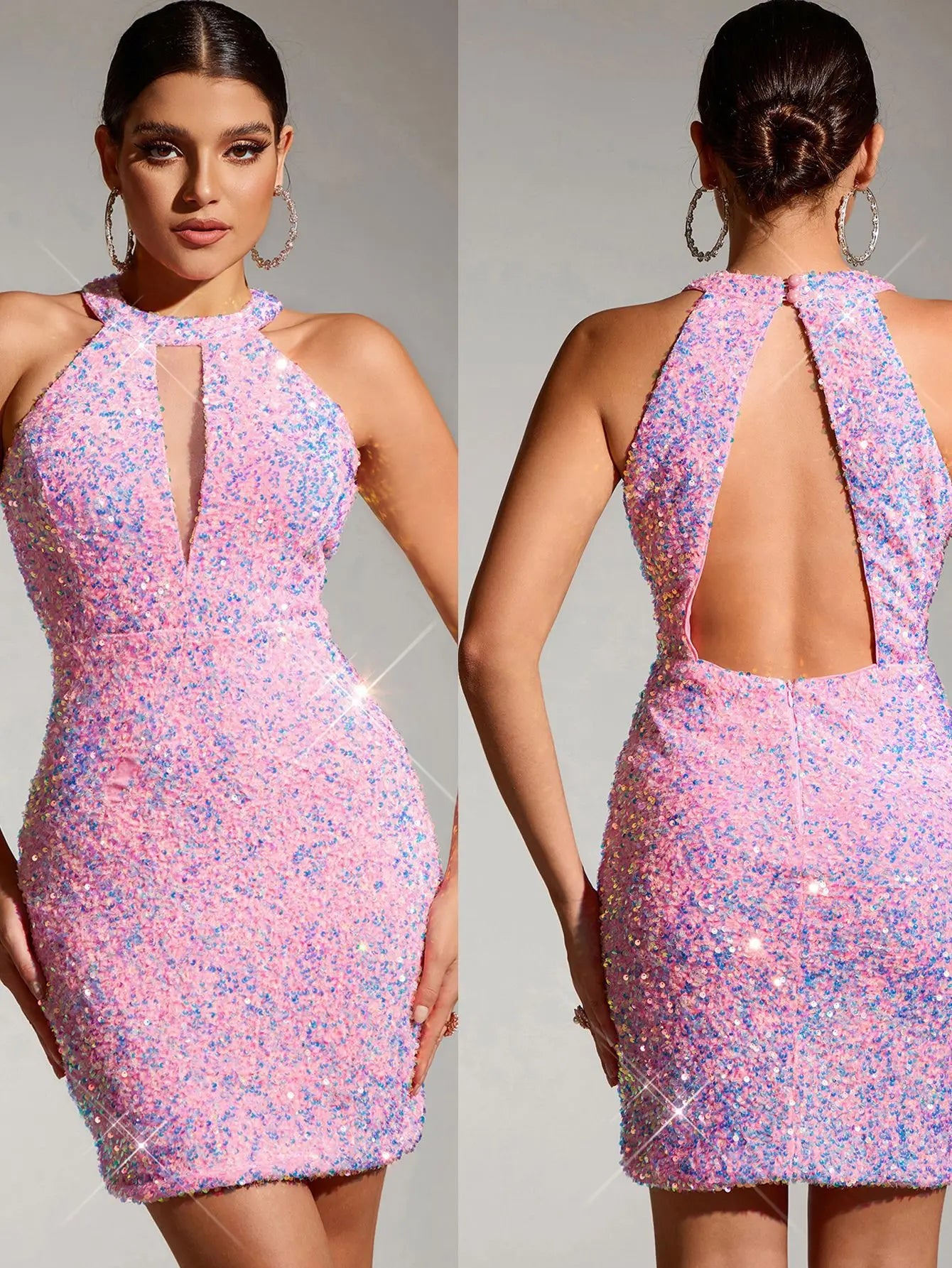 Snow Master Sequin Evening Dress