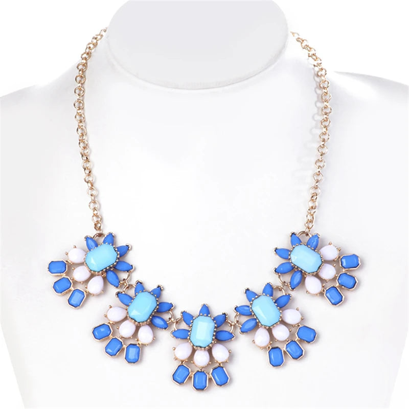 Vintage Gem Choker Necklace - Retro Statement Style