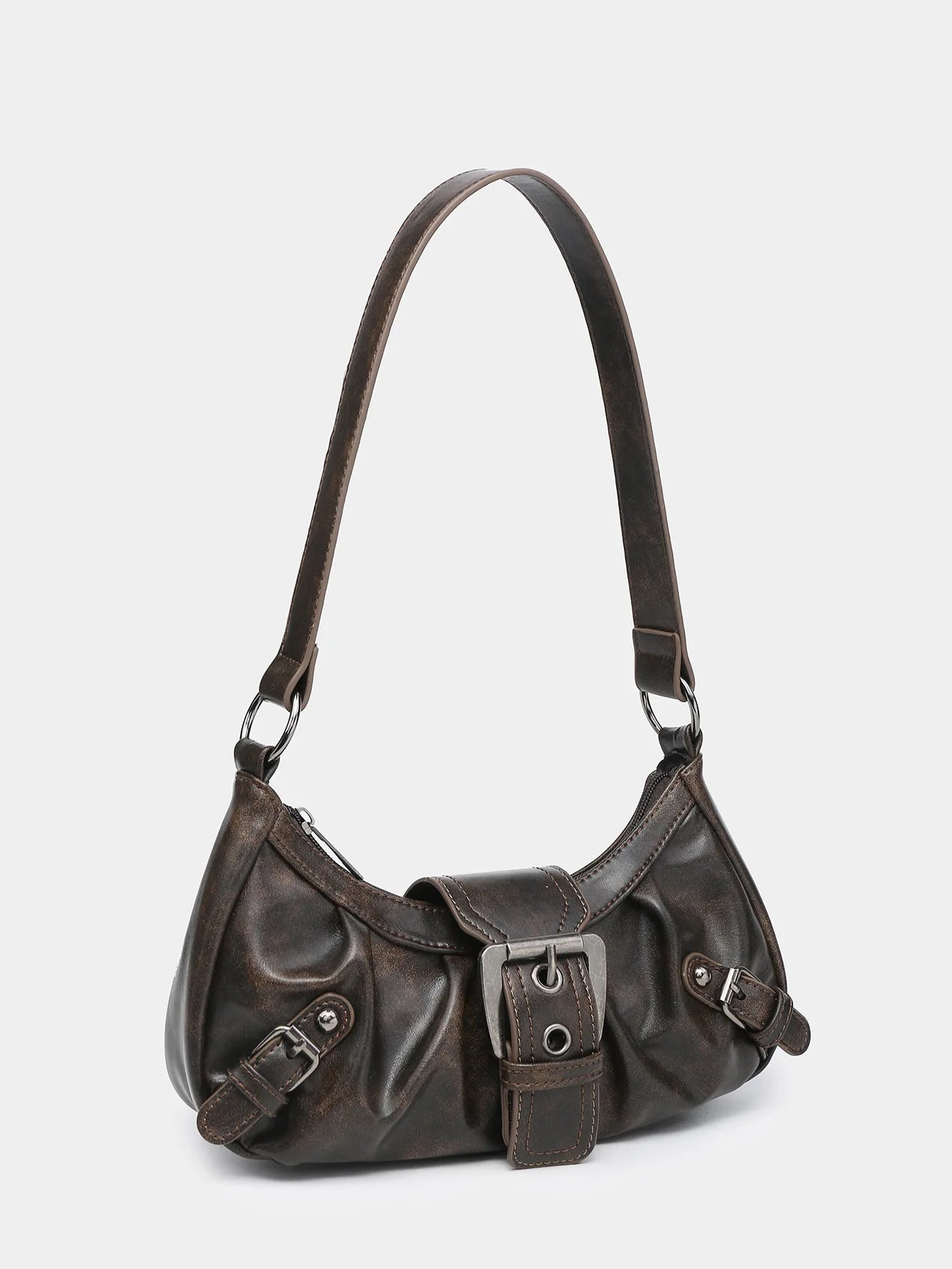 PU Leather Y2K Shoulder Bag - Retro Finish