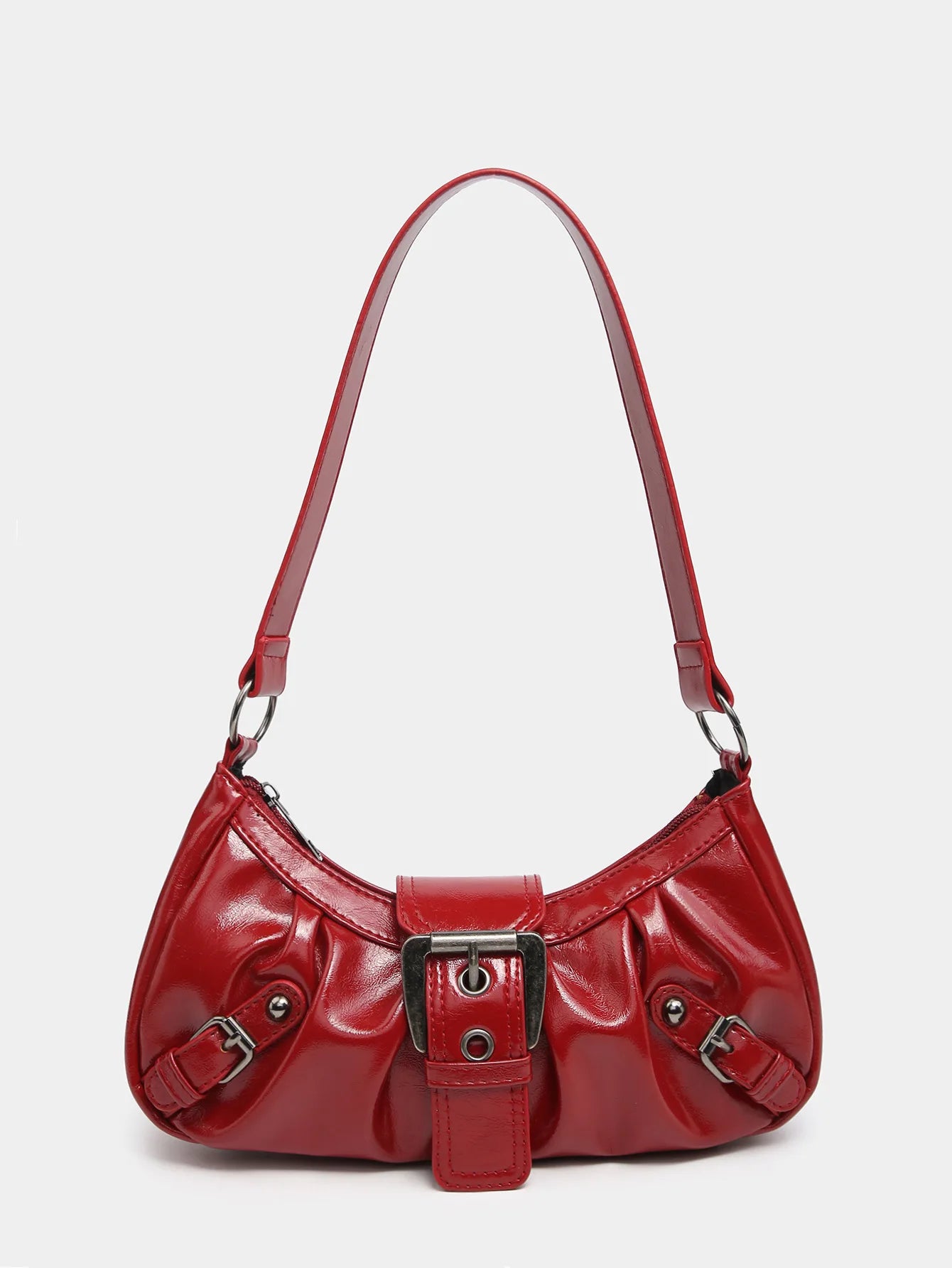 PU Leather Y2K Shoulder Bag - Retro Finish