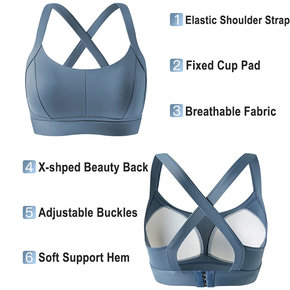 Cross-Back Sports Bra - High Impact