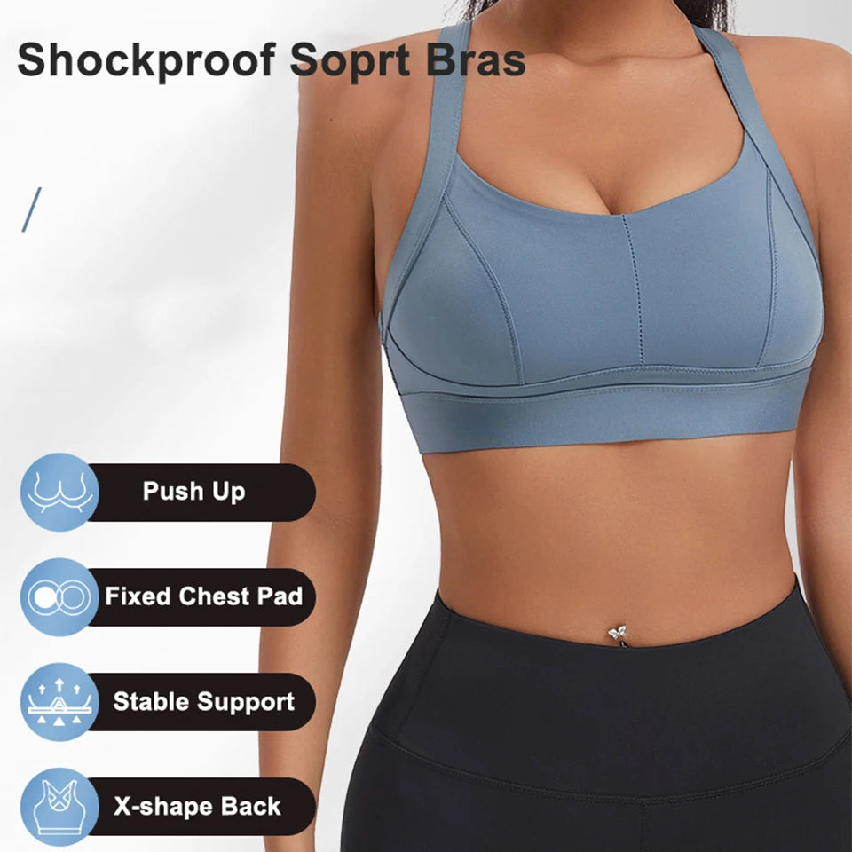 Cross-Back Sports Bra - High Impact
