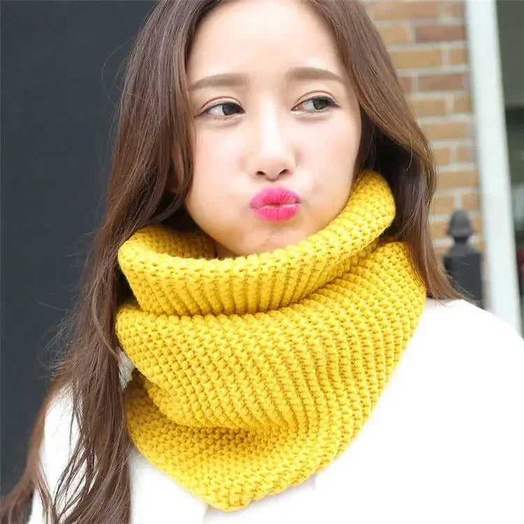Knitted Necklace Scarf - Warm Winter Fashion Accent
