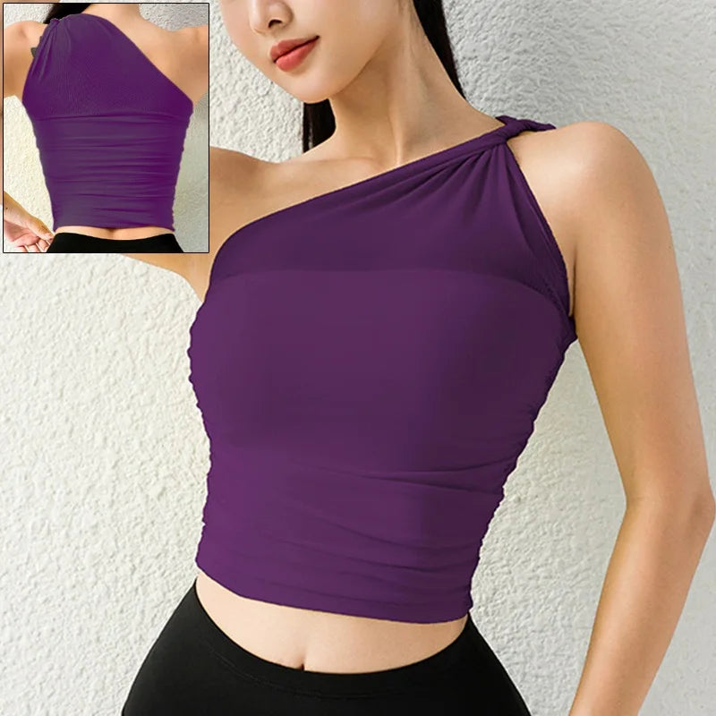 One-Shoulder Sports Bra - Yoga Ready