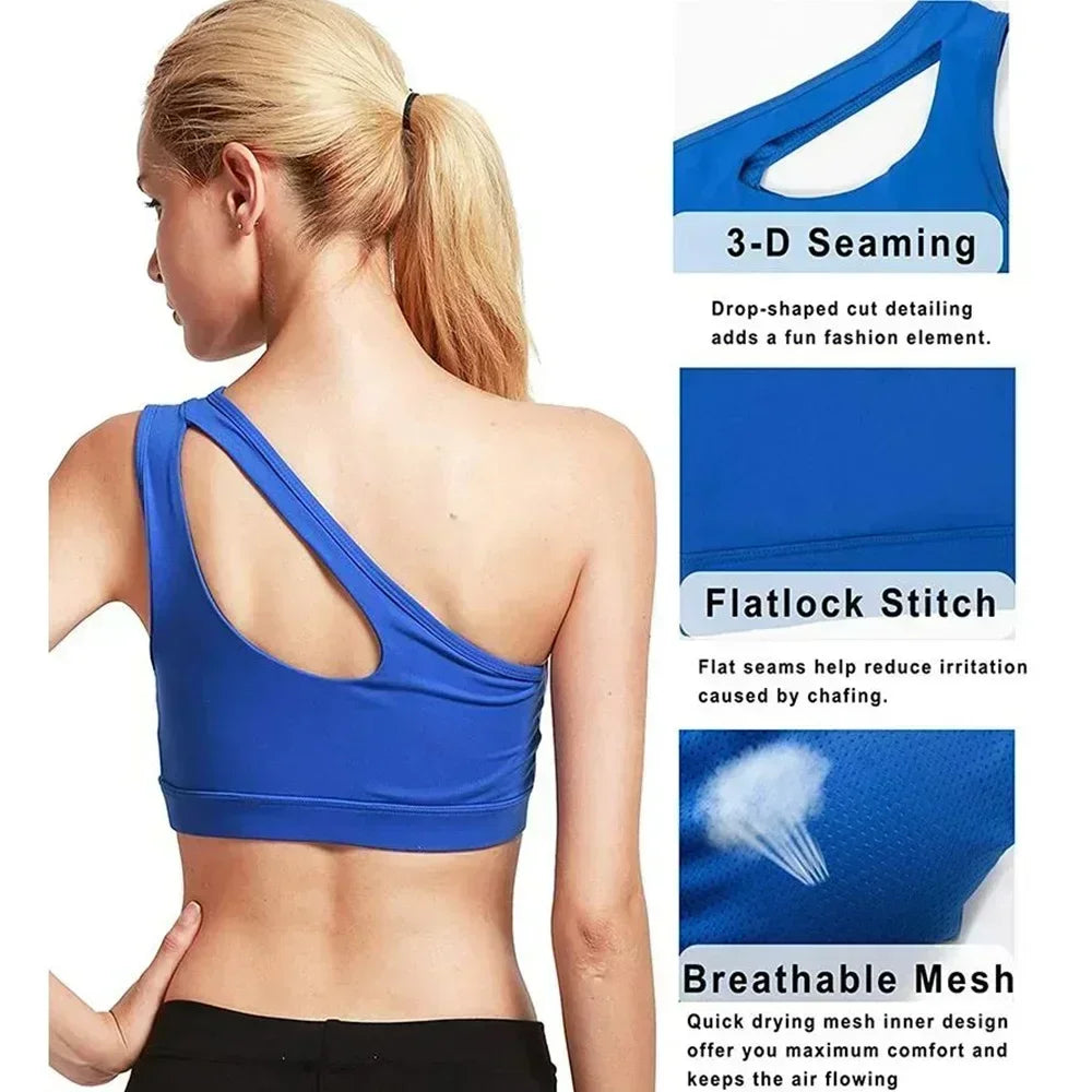 One-Shoulder Sports Bra - Yoga Ready