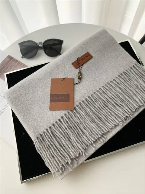 Solid Color Winter Scarf - Soft Cashmere Feel Wrap