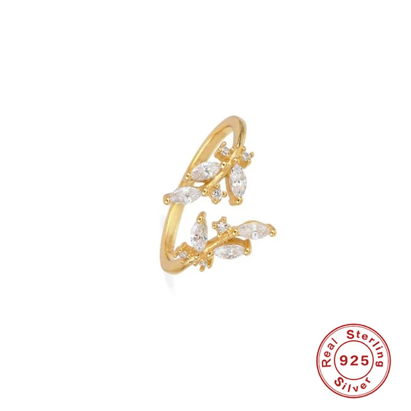 925 Sterling Silver Snake Ring - Open Adjustable Design