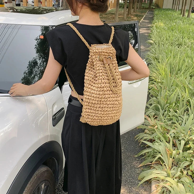 Straw Backpack - Summer Carry