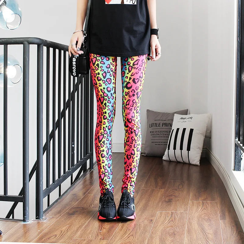 Leopard Print Colorful Leggings