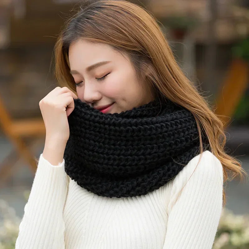 Knitted Necklace Scarf - Warm Winter Fashion Accent